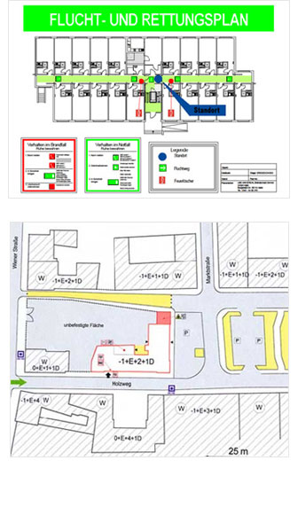 Feuerwehr- und Fluchtpläne gehören zum vorbeugenden Brandschutz